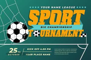 Football tournament sport event background design template simple and elegant design vector