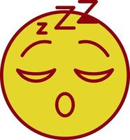 diseño de icono de vector de cara durmiente