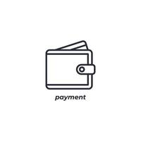 Vector sign payment symbol is isolated on a white background. icon color editable.