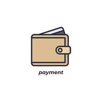 Vector sign payment symbol is isolated on a white background. icon color editable.