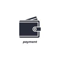 Vector sign payment symbol is isolated on a white background. icon color editable.