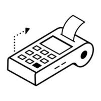 Modern line icon of card payment vector