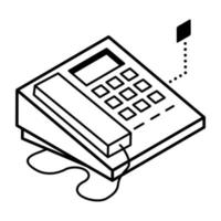 A handy outline isometric icon of online order vector