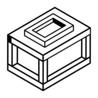 An isometric icon of delivery parcel vector