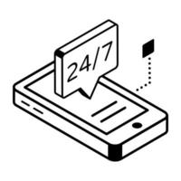 Modern line icon of card payment vector