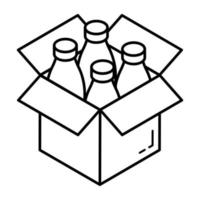 An isometric icon of delivery parcel vector