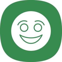 Smiling Face Vector Icon Design