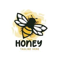 Honey Bee Logo Vector Template