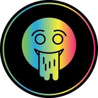 Face Vomiting Vector Icon Design