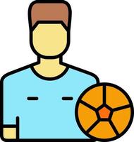 diseño de icono de vector de jugador de fútbol