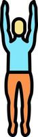 Mountain Pose Upward Vector Icon Design