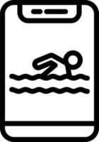 diseño de icono de vector de natación