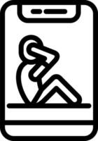 Sit Up Vector Icon Design