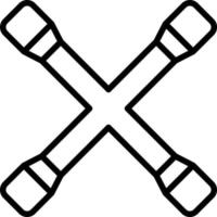 Cross Wrench Vector Icon Design