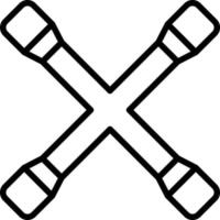 Cross Wrench Vector Icon Design