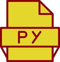 icono de formato de archivo py vector