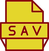 Sav File Format Icon vector