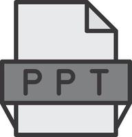 Ppt File Format Icon vector