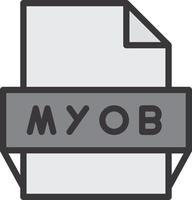 Myob File Format Icon vector