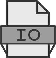 Io File Format Icon vector