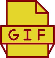 Gif File Format Icon vector