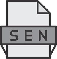 Sen File Format Icon vector