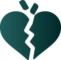 Broken Heart Vector Icon Design