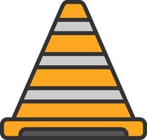 Traffic Cone Vector Icon Design