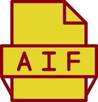 Aif File Format Icon vector