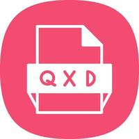 icono de formato de archivo qxd vector