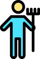 Man Holding Mop Vector Icon Design