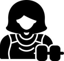 Woman Fitness Vector Icon Design