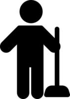 Man Holding Wiper Vector Icon Design