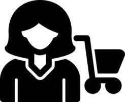 diseño de icono de vector de compras de mujer