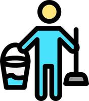 Cleaning Man Vector Icon Design