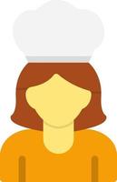 diseño de icono de vector de mujer chef