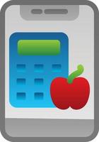 Calorie Calculator Vector Icon Design