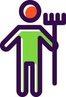 Man Holding Mop Vector Icon Design