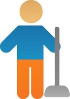 Man Holding Wiper Vector Icon Design