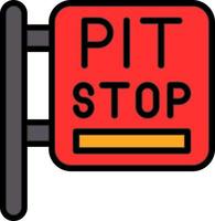 Pit Stop Vector Icon Design