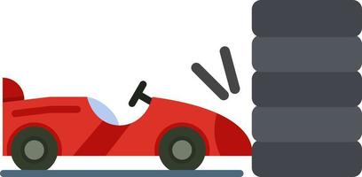 diseño de icono de vector de accidente de carrera