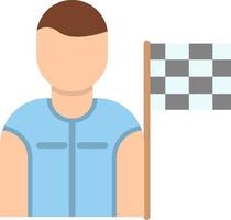 Flagman Vector Icon Design