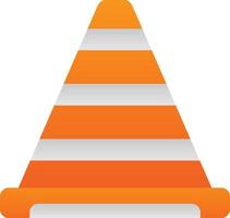 Traffic Cone Vector Icon Design