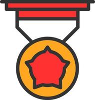 Gold Medal Vector Icon Design