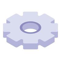 Gear wheel manager icon, isometric style vector