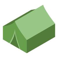 Excursion tent icon, isometric style vector