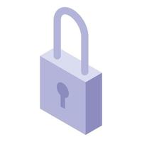 Lock icon, isometric style vector