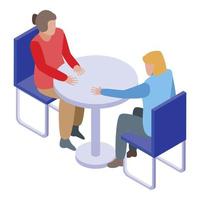 Psychologist consultation icon, isometric style vector