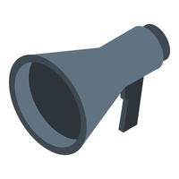 Guide excursion megaphone icon, isometric style vector