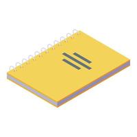 Wire notebook icon, isometric style vector